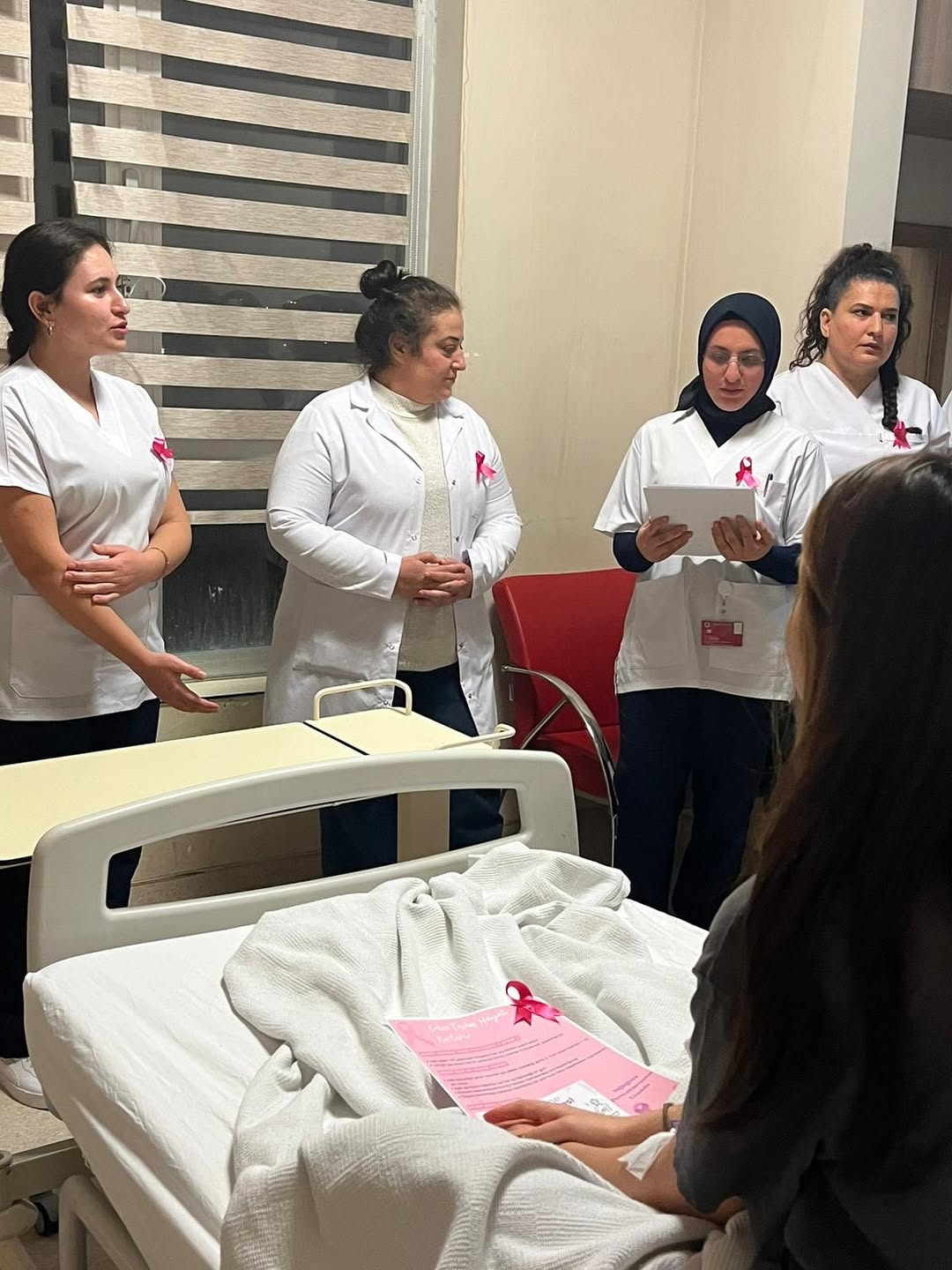 ÖĞRENCİLER TARAFINDAN MEME KANSERİ EĞİTİMİ VERİLDİ