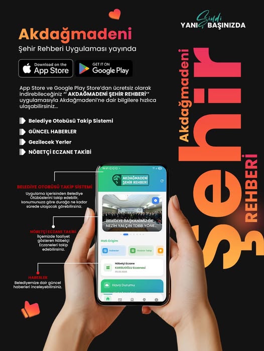 AKDAĞMADENİ ŞEHİR UYGULAMASI YAYINDA