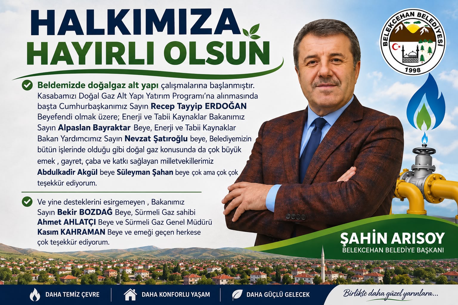 BELEKCEHAN’DA DOĞALGAZ SEVİNCİ!
